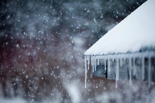 Icicles and Snowstorm cause roofing problems