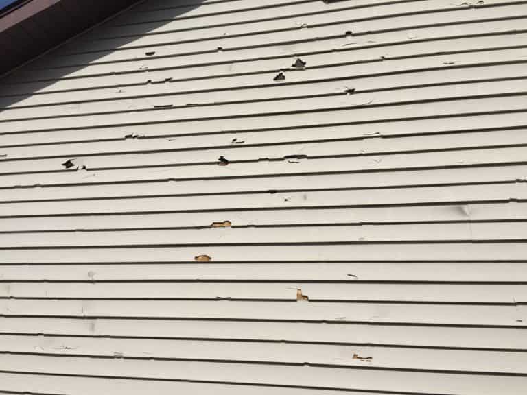 hail caused siding damage